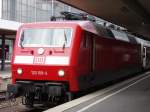 Baureihe 120 steht am 30.07.09 abfahrbereit im Mnchner HBF