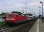 120 131-8 hatte am 02.05.2010 die Aufgabe den letzten EC 340  Wawel (Krakow Glowny -> Hamburg-Altona) ber Lbbenau/Spreewald zu fahren.