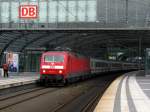 Am 02.10. ging es fr Hannes und mich noch zum Berliner Hauptbahnhof (alias  DB-Tempel ). Dort wartete 120 147-4 auf die Ausfahrt Richtung Schiphol.