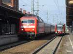 Am 13.06.2012 kam 120 159 mit dem EC248 in Stendal an und fuhr dann weiter nach Hamburg Altona. 