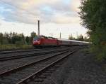 Durch reinen Zufall fuhr mir am Abend des 29.09.2012 der EN452 Paris-Moskau direkt vor der Haustr in Eschwege West vor die Linse.