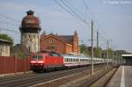 120 126-8 mit dem IC 144 von Berlin Ostbahnhof nach Amsterdam Centraal in Rathenow.