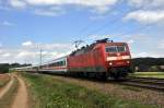 DB Fernverkehr 120 104 mit IC 1129 Kiel Hbf - Nürnberg Hbf (Vehrte, 11.08.13).