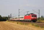 Am 21.August 2013 zog 120 126 IC 2193  Wattenmeer  bei Elze(Han) -> Gttingen.