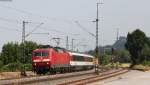 120 149-0 mit dem IC 184 (Zrich HB-Stuttgart Hbf) bei Welschingen 17.7.13