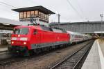 Am 25.November 2013 verließ 120 111 mit dem IC 2206 München Hbf via Augsburg nach Nürnberg Hbf.