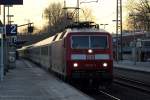 120 154-0 mit IC bei der Durchfahrt in Recklinghausen 13.12.2013