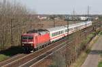 120 115 mit IC 1872 (Frankfurt–Hamburg) am 09.04.2009 zwischen Lneburg und Bardowick