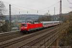 120 115-1 hing am Schluss am IC2341 am 16.03.2014 in Wuppertal Sonnborn.