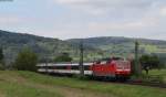 120 148-2 mit dem IC 185 (Stuttgart Hbf-Zürich HB) bei Welschingen 1.9.14