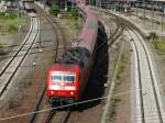 DB Fernverkehr 120 103-7 mit dem IC 119 am 27.09.14 in Heidelberg Hbf vom eine Brücke aus Fotografiert