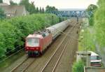 120 109 mit E 3371 (Osnabrck Hbf–Bremen Hbf) am 18.06.1993 in Bohmte