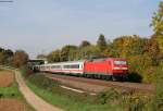 EC 390 (München Hbf-Frankfurt(Main)Hbf) mit Schublok 120 126-8 bei Ellental 12.10.15