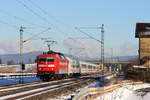 120 132-6 DB bei Oberlangenstadt am 06.01.2017.