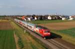 120 112 (Märklin) mit IC 2901 bei Herbertshofen (21.03.2014)