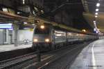 Eurosprinter PCW 8 (127 001) mit dem Rheingoldzug DPF 91520 am 20.12.2014 in Wuppertal Hbf.