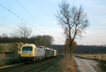Ein Siemens-Lokzug (führende Lok ist ES 64 P-001) auf dem Weg von Bayern nach Mönchengladbach und weiter ins PCW.