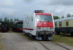 Bombardier 128 001-5 am 02.06.2018 beim Eisenbahnfest im Eisenbahnmuseum Weimar.