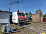 Bombardier 128 001-5 am 01.08.2020 im Eisenbahnmuseum Weimar.