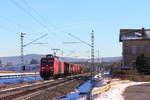 145 005-5 DB Cargo bei Oberlangenstadt am 19.01.2017.