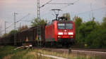 145 048 auf dem Abzweig der Riedbahn von Biblis nach Worms.