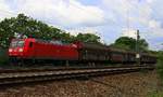 145 021-2 DB als Gz fährt in Wittenberge auf der Bahnstrecke Berlin–Hamburg (KBS 204) Richtung Berlin.