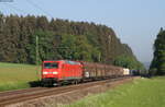 145 042-8 mit dem EZ 51882 (Mannheim Rbf-München Nord) bei Gurgelhau 12.5.18