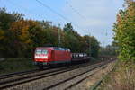 145 032-9 hatte am 19.10.2018 keine Mühe mit ihrer Fracht. Mit 2 beladenen Coilswagen fährt sie durch Erftwerk gen Köln.

Grevenbroich Erftwerk 19.10.2018