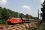 145 046 mit einem Kohlezug bei Fangschleuse (21.07.2007)