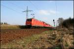 145 047-7, 2x 155 ..., 145 ... und 185 214-4 als Lokzug bei Nudow, 24.02.2008