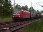 145 077 zieht ein Gemischten Gterzug ber dne Sdlichen Berliner Aussenring.07.07.07