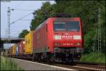 145 022 mit einem Gz nach Aachen-West als Umleiter an Km 26.0 16.7.2009