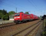 145 020-4 bei der durchfahrt in Werder-Havel am 28.6.05