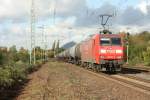 145 061-8 zieht ihren Dieselzug CSQ 47065 durch Unkel Richtung Basel SBB