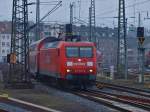 145 042-8 am 21.01.2011 mit RE4 am Haken bei der Einfahrt in Aachen Hbf.