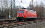 145 072 fhrt am 12.02.11 Lz aus Engelsdorf kommend durch Leipzig-Thekla Richtung Mockau.