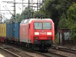 145 023-8 ist mit einen ganzzug am 04.09.13 durch hh-harburg gefahren