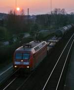 145 019 mit FIR 51001 (Maschen–Magdeburg) am 10.04.2008 in Ashausen