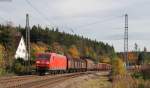 145 021-1 mit dem EK 55834 (Villingen(Schwarzw)-Offenburg Gbf) bei Peterzell 25.10.13