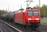 14.4.2014 Zepernick. 145 012 mit Kesselzug.