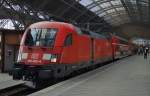 182 022-4 als RE 17065 nach Dresden steht am 04.10.14 im Leipziger Hbf.
