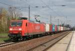 145 008 mit TEC 41301 (Hamburg-Waltershof–Praha-Uhrineves) am 16.04.2011 in Trebbin