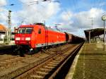 Am 08.02.2015 kam die 145 061-8 von der DB aus Richtung Magdeburg nach Stendal und fuhr weiter in Richtung Wittenberge .