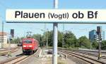 Kesselzug von Rhäsa nach Ingolstadt passiert den Bahnhof Plauen am 05.06.2015 mit der 145 055.