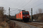 Leercontainer KT 50750 mit 145 079 in Plauen am 04.04.2016 von Rackwitz nach Irrenlohe