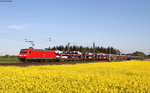 145 015-4 mit einem Autozug bei Woltorf 6.5.16