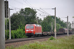 145 047-7 mit gemischten Güterzug in Zschortau am 24.05.2016