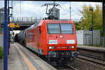 RBH Logistics GmbH mit  145 069-1  [NVR-Number: 91 80 6145 069-1 D-DB] und Kesselwagenzug (leer) Richtung Stendel am 14.09.18 Bf.