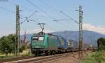 145 096-4 mit dem DGS 83752 (Basel SBB-Köln-Eifeltor) bei Köndringen 13.6.14