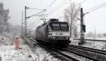 Am 21.01.2015 Rangierfahrt die 145 023-6 von der Press bei Borstel bei Stendal .